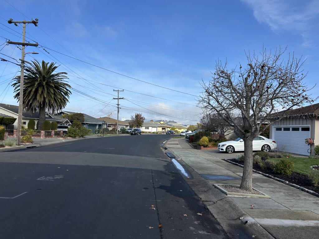 Mariner Cove Neighborhood Street in Corte Madera